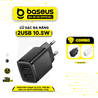 Củ sạc nhanh đa năng Baseus Compact hai cổng Usb 10.5W EU