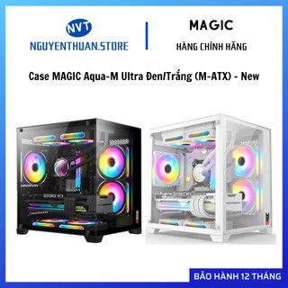 Vỏ máy tính magic aqua-m ultra trắng/đen - hàng chính hãng bh 12 tháng