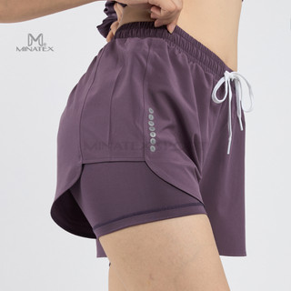 Đ1 - Quần đùi 2 lớp tập gym yoga MINATEX - chất đẹp đường may kỹ lưỡng, quần short thoải mái dễ mặc thoáng mát co giãn