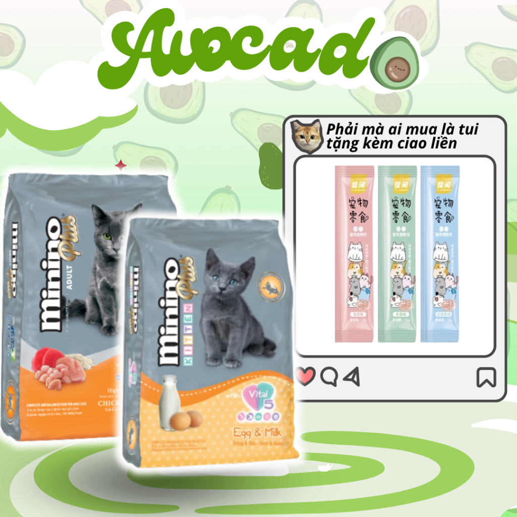 Thức Ăn Hạt Cho Mèo Minino Plus 1.5KG