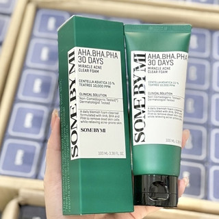 Sữa Rửa Mặt Some By Mi AHA-BHA-PHA 30 days Miracle Acne Clear Foam 100ml