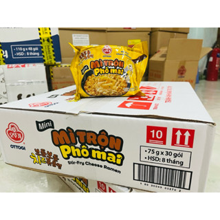 Hot- Thùng 30 gói mì trộn phô-mai cay/không cay Ottogi