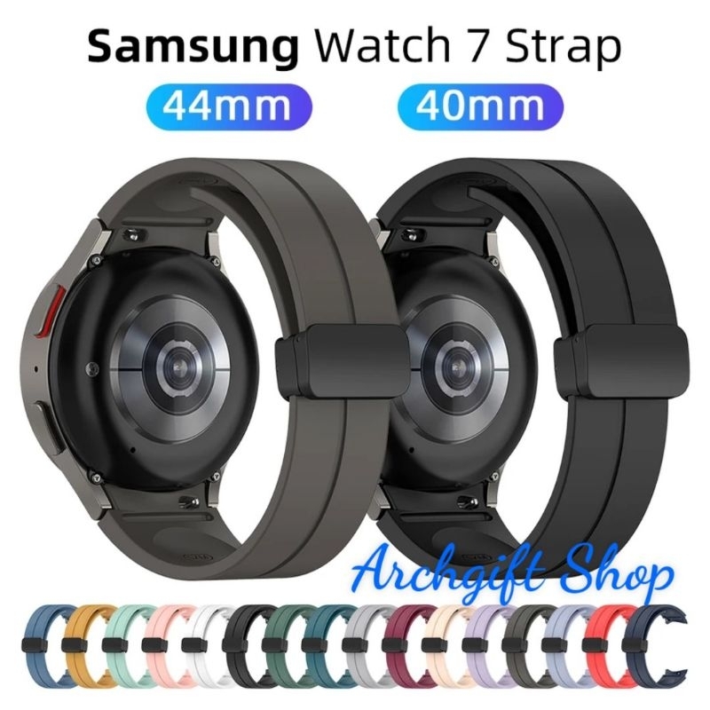 [ For Samsung Watch 7 ] Dây silicon khóa nam châm ngàm cong 20mm dành cho đồng hồ Samsung Galaxy Wat