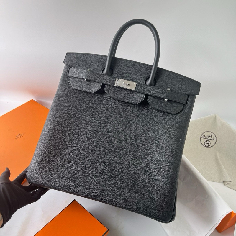 Túi xách HM birkin màu đen da togo cao cấp size 40 cm, túi da thật cực chất lượng