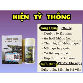 Viên uống tăng cân ginseng kianpi pil - kiện tỳ cây thông, hộp 60 viên, nhân sâm kiện tỳ khai vị bổ hoàn. giúp ăn ngon.