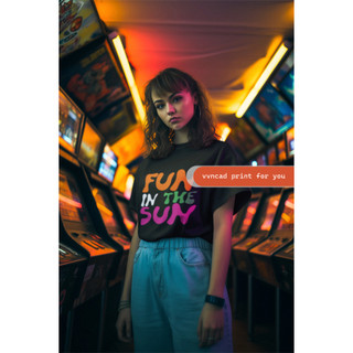 Áo thun Unisex chất cotton in họa tiết “Fun in the Sun” mang ý nghĩa vui tươi, năng động và tràn đầy sức sống
