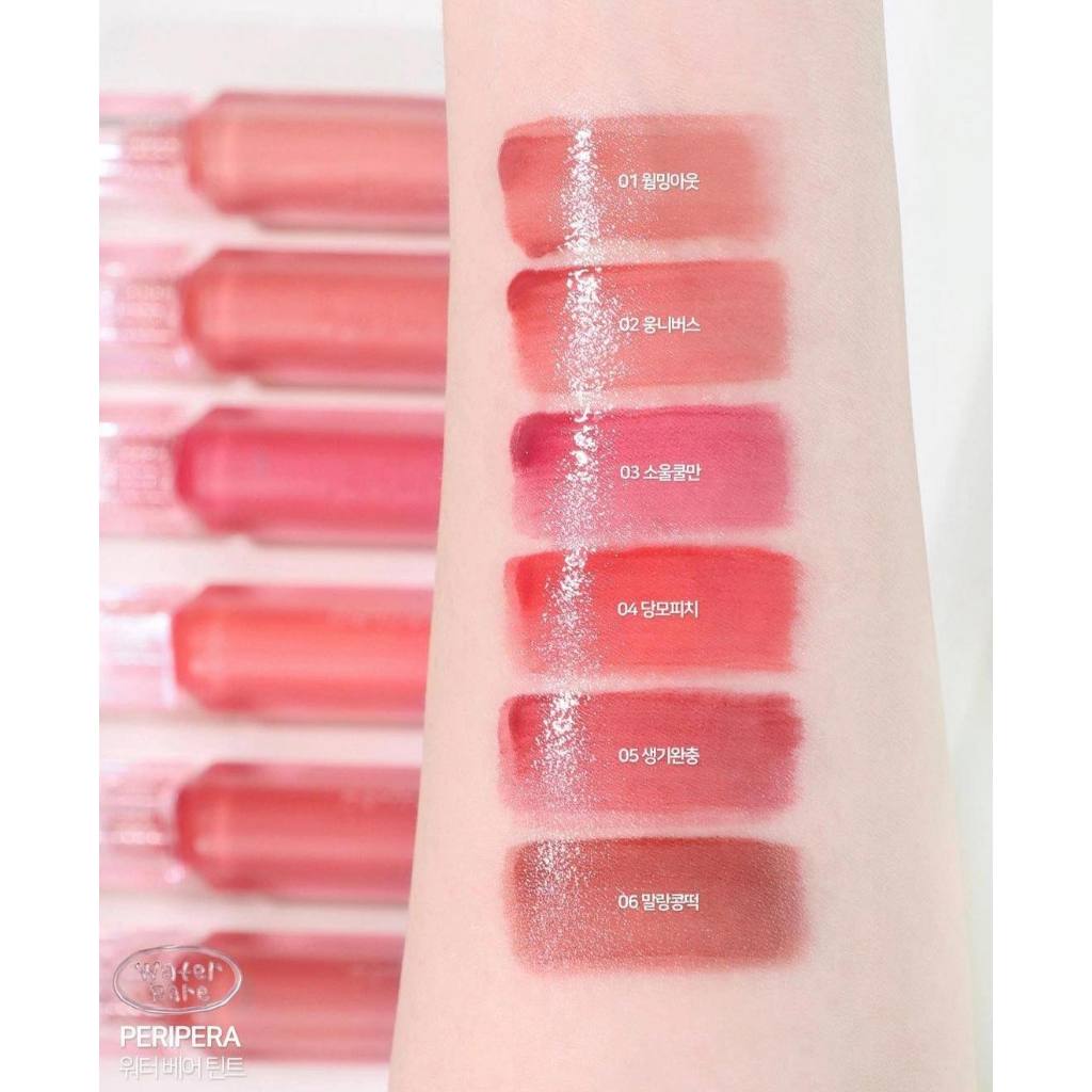Son Tint Bóng Peripera Water Bare Tint Bóng Nhẹ Độ bám màu cao, nhẹ môi Ink Bare 7,8 có nơ | BigBuy360 - bigbuy360.vn