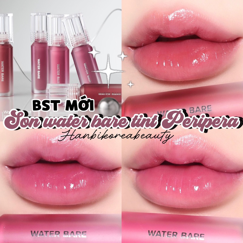 Son Tint Bóng Peripera Water Bare Tint Bóng Nhẹ Độ bám màu cao, nhẹ môi Ink Bare 7,8 có nơ | BigBuy360 - bigbuy360.vn