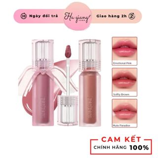 Son Tint Bóng Peripera Water Bare Tint Bóng Nhẹ Độ bám màu cao, nhẹ môi Ink Bare 7,8 có nơ