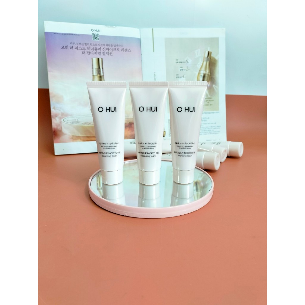 2 tuýp Sữa rửa mặt ohui hồng 40ml