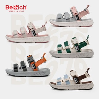 Giày Sandal 3 Quai Ngang Nữ BeRich BE279 - Dép Quai Hậu Lót Cao Su 3,5cm