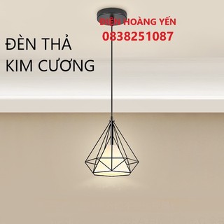 Đèn thả kim cương đường kính 250mm tặng bóng đèn led