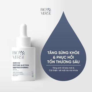 Serum Đồng Peptides Tăng sừng khỏe Bioverse GHK-Cu Peptides & Ectoin Deep Recovering Serum 30ml