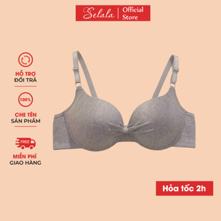 Áo Lót Có Gọng Selala Nâng Đẩy 2cm Cotton Thấm Hút Thiết Kế Nơ Siêu Xinh AG19