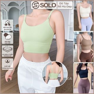 Áo Bra Lót Thể Thao Tập gym Yoga Pilates MÚT ĐÚC Thun Poly mịn Co Dãn Solo Sportswear 015