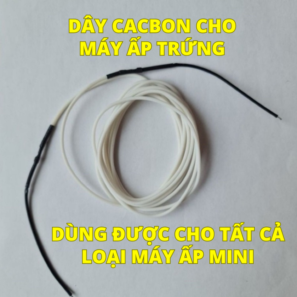 dây cacbon, sợi cacbon dài 2m tạo nhiệt cho máy ấp trứng gà vịt ngan ngỗng