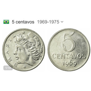 Đồng xu 5 centavos của brazil 1969-1975