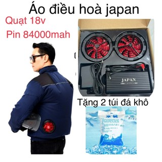 ÁO ĐIỀU HÒA CAO CẤP NHẬT BẢN TẶNG KÈM ĐÁ KHÔ PIN 80.000mAh QUẠT 18V CỰC MÁT