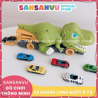 Đồ chơi xe khủng long nuốt xe ô tô bé cao cấp cho bé