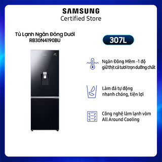 Tủ lạnh samsung inverter 307 lít rb30n4190bu/sv - miễn phí giao + lắp toàn quốc