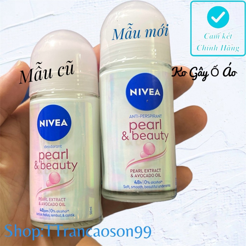 (Chính Hãng)Lăn Nách Khử Mùi Nivea Ngọc Trai Của Đức Loại To 50Ml