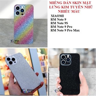 Miếng dán mặt lưng kim tuyến nhũ nhiều màu Xiaomi Redmi Turbo 3 Poco F6 5G Redmi Note 9 Note 9S Note 9 Pro Max