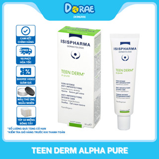 ISIS PHARMA l Kem giảm mụn trứng cá Teen Derm Alpha Pure