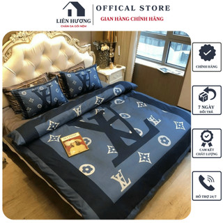 Bộ chăn ga gối lụa Dream City 4 món nhập khẩu sang trọng, chất liệu phi lụa không nhăn mềm mịn thoáng mát