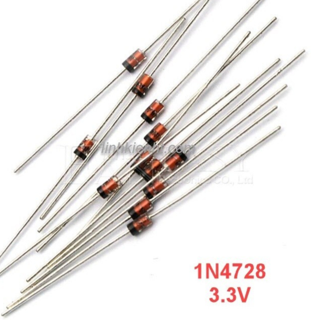 100 con Đi ốt zener 3.3V 1N4728A 1W DO-41