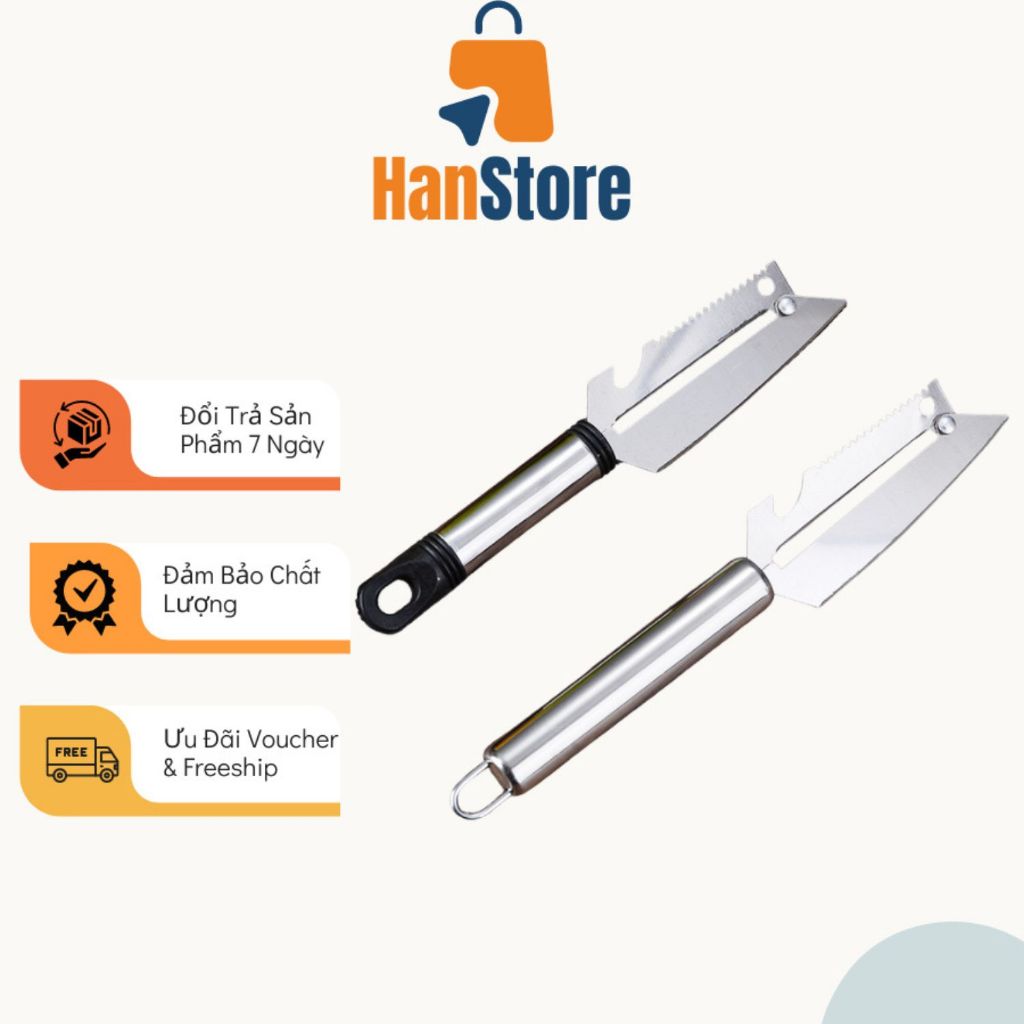 Dao Bào Dao Bào Đa Năng 5 in 1 Dao Bào 2 Lưỡi Bằng Inox Tiện Lợi Chắc Chắn HAN STORE