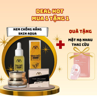 Face collagen cá hồi dna &tinh chất ampoule saffron meea organic chính hãng 100% + tặng nạ nhau thai cừu