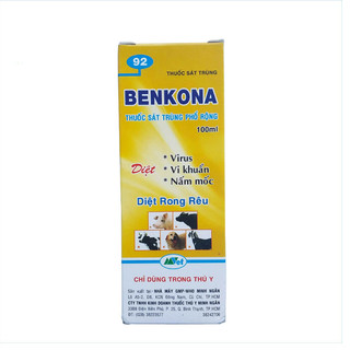 Dung dịch sát khuẩn BENKONA chuyên dùng chăn nuôi,Trị Nấm Mốc, Xử Lí Giá Thể,Rong Rêu chai 100ml