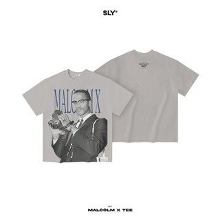 Áo thun cổ tròn SLY Malcolm X Tee màu xám