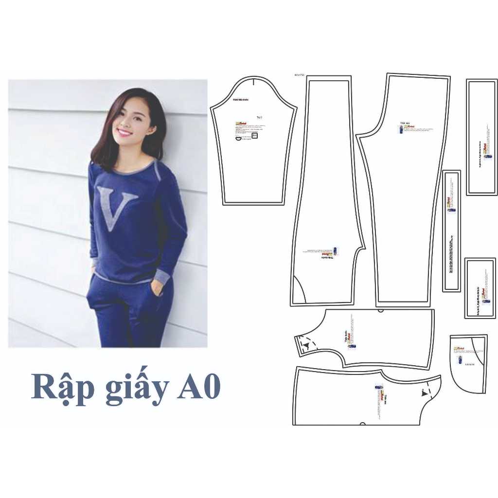 Rập Giấy A0 mã 185 - Rập bộ thun
