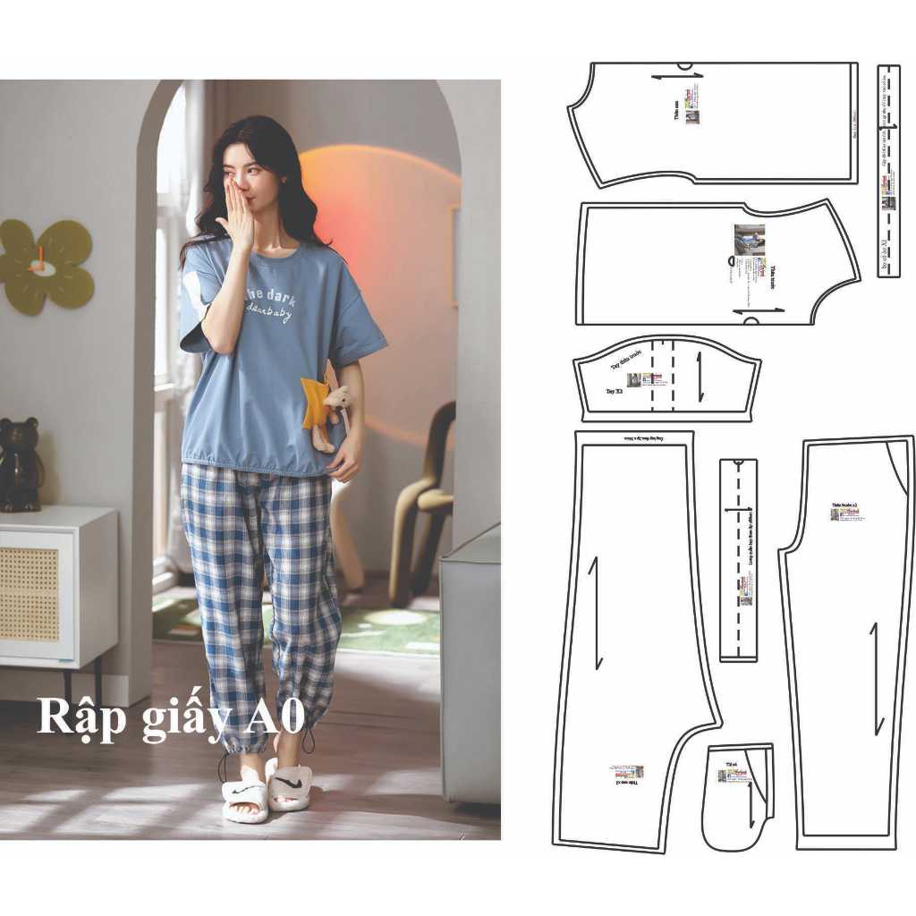 Rập giấy A0 bộ thun mã 1343 (BẢN VẼ)