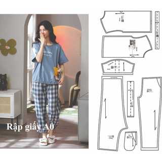 Rập giấy bộ thun mã 1343 (BẢN VẼ)