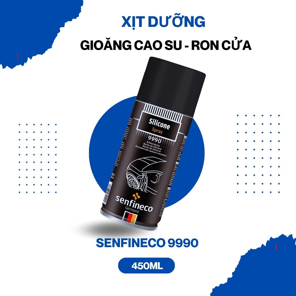 Xịt Dưỡng Cao Su Gioăng Cửa Ô Tô Senfineco 9990 Của Đức