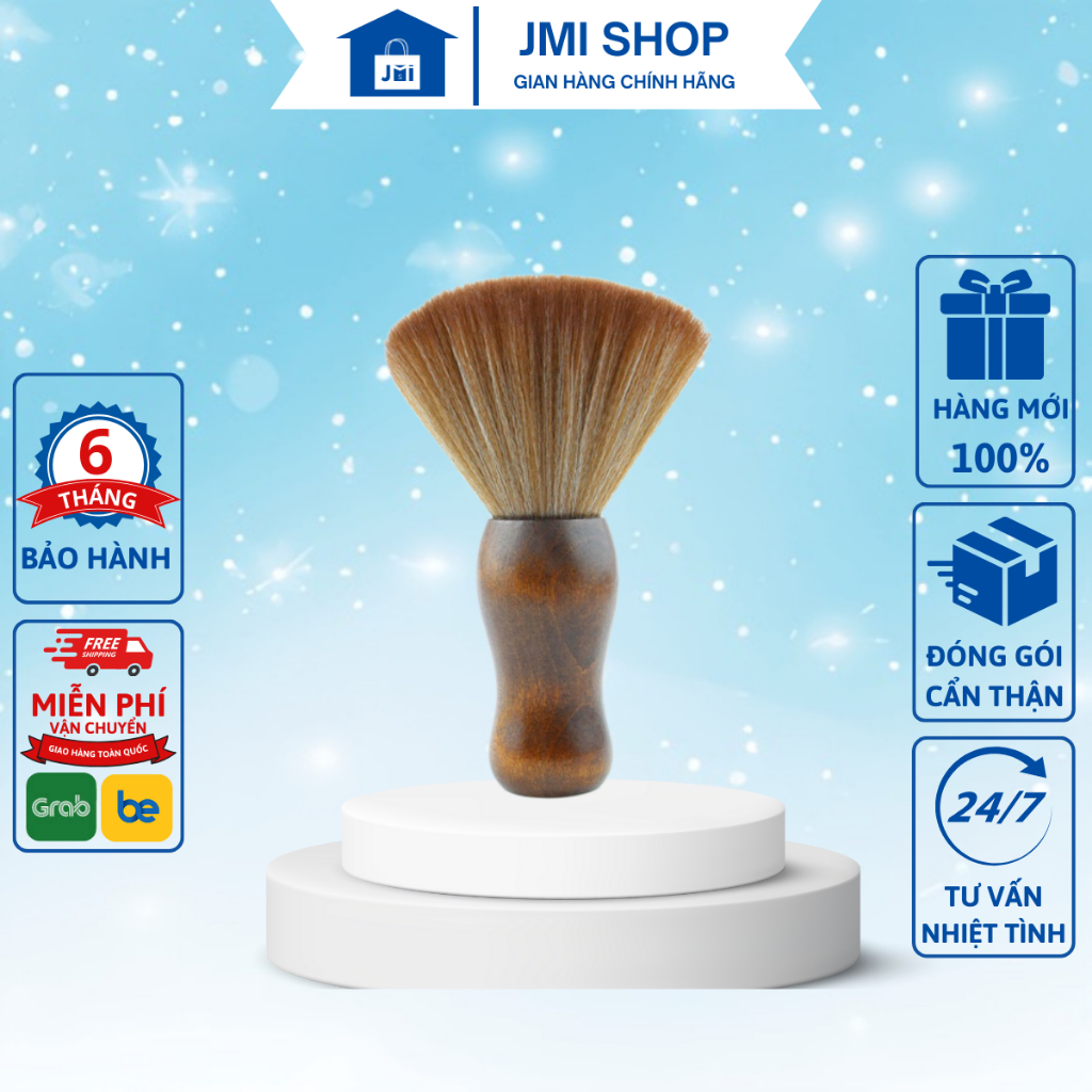 Chổi phẩy đa năng, phẩy tóc, phẩy bụi trên ô tô bằng gỗ cao cấp - JMI SHOP