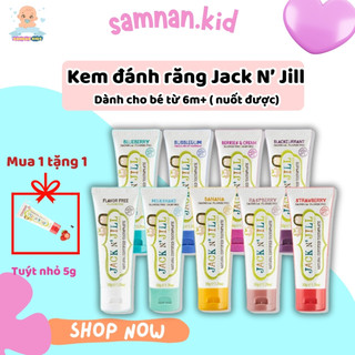 Kem đánh răng hữu cơ jack n' jill cho bé #6m+ 50g