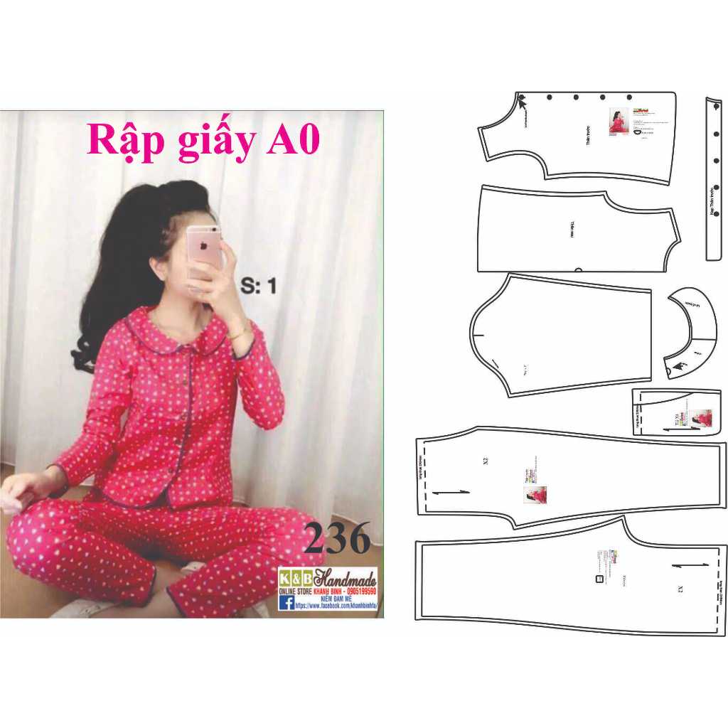 Rập giấy mã 236 - bộ lưng thun