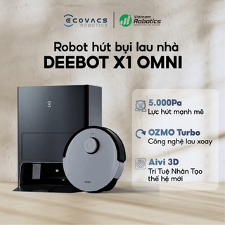 Robot hút bụi lau nhà Ecovacs Deebot X1 Omni - Xám đen Bản Quốc tế
