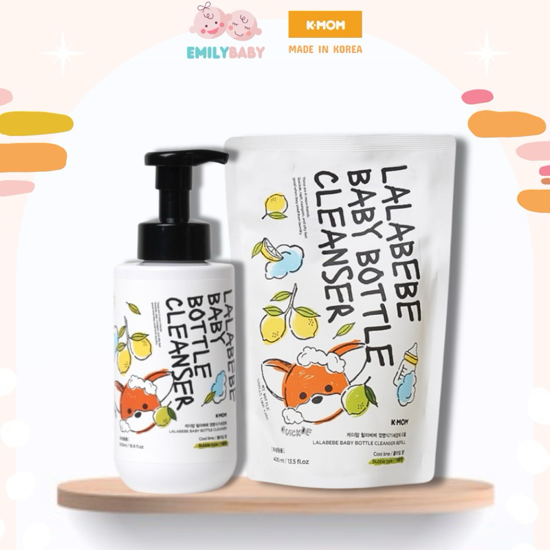 Nước rửa bình sữa thuần chay KMOM Lalapopo Hàn Quốc