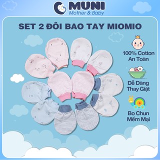 SET 2 Đôi Bao Tay Sơ Sinh MioMio Cotton Cho Bé (2 Đôi Bao Tay Mio /Gói)