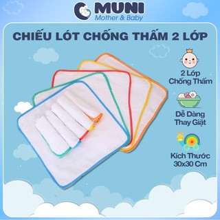 Chiếu Lót Chống Thấm 2 Lớp - Kích Thước: 30x30cm (Họa Tiết Ngẫu Nhiên) - SP000599