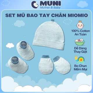 [TIỆN LỢI] Set Đầy Đủ Mũ + Bao Tay + Bao Chân MioMio Cho Bé Sơ Sinh - Mio Việt Nam