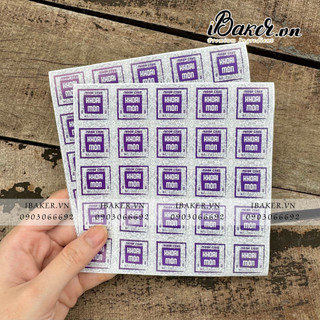 Tem nhân trung thu, tem decal vuông, tem dán (25 tem/tờ)