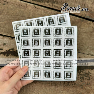 Tem nhân trung thu, tem decal vuông, tem dán (25 tem/tờ)