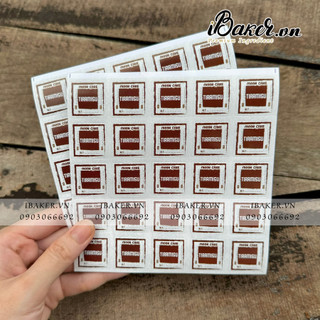 Tem nhân trung thu, tem decal vuông, tem dán (25 tem/tờ)