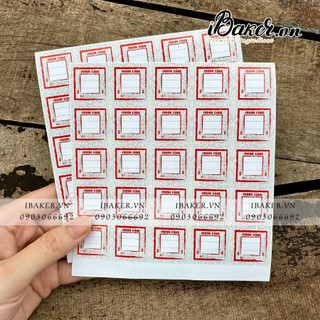 Tem nhân trung thu, tem decal vuông, tem dán (25 tem/tờ)