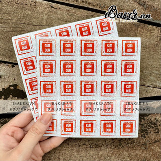 Tem nhân trung thu, tem decal vuông, tem dán (25 tem/tờ)